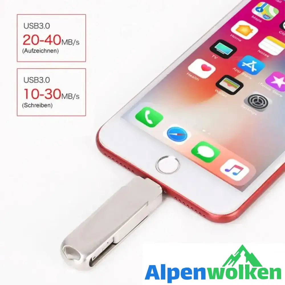 Alpenwolken - 3-IN-1 Handy USB-Stick