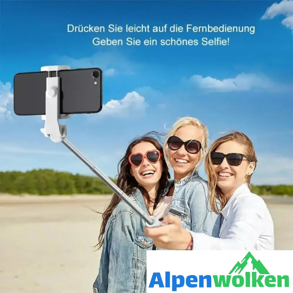 Alpenwolken - 3 in 1 kabelloser Bluetooth Selfiestick