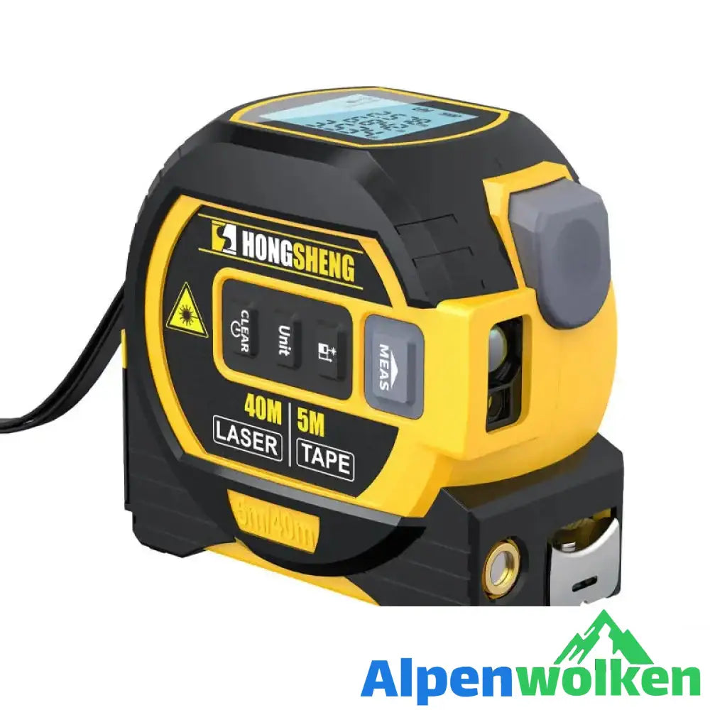 Alpenwolken - 3-in-1-Laser-Entfernungsmesser Gelb-40 m