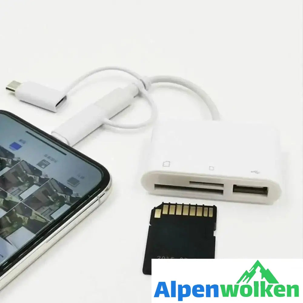 Alpenwolken - 3-in-1 SD-TF-USB-Kartenleser OTG-Adapter