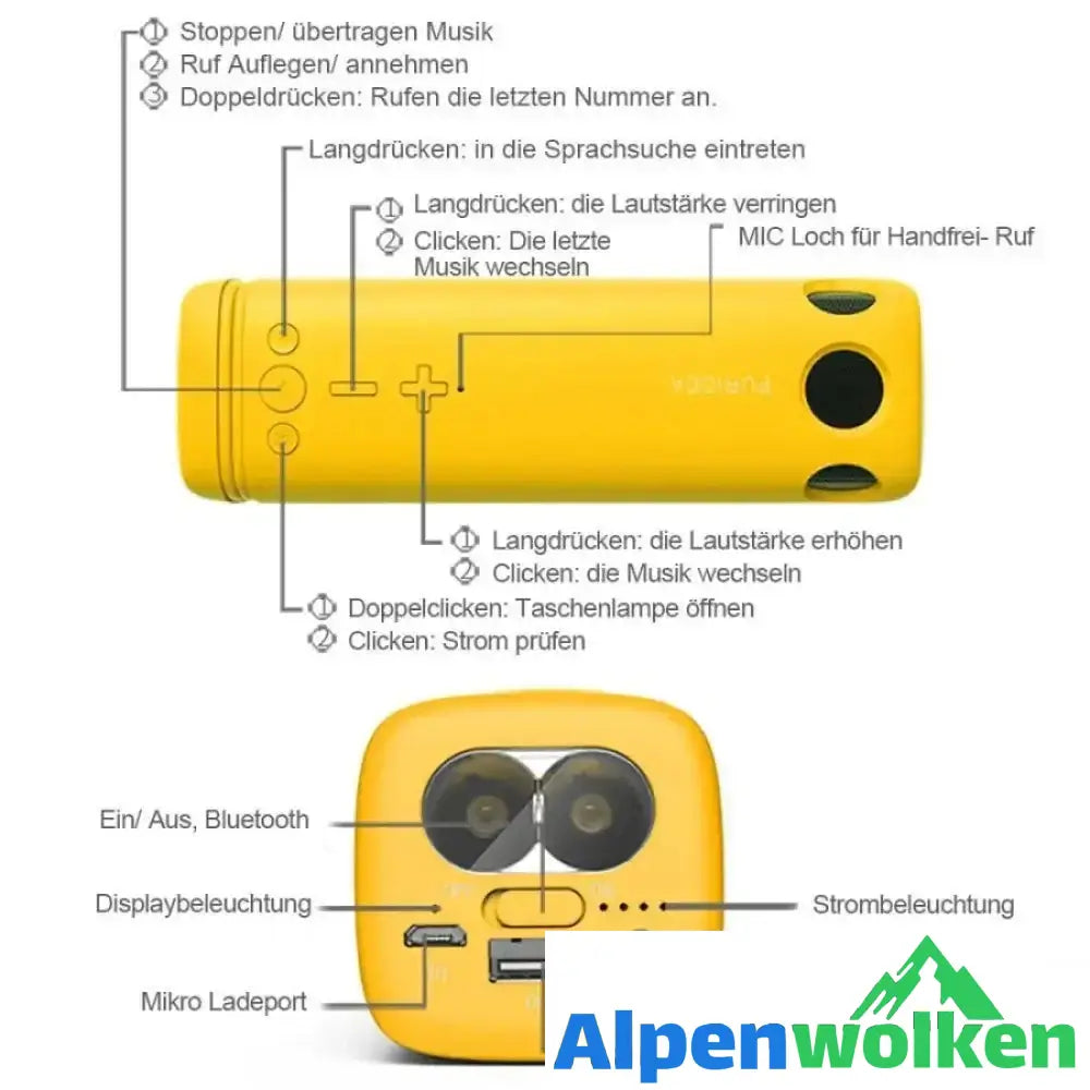 Alpenwolken - 3- in-1 tragbare Energiebank