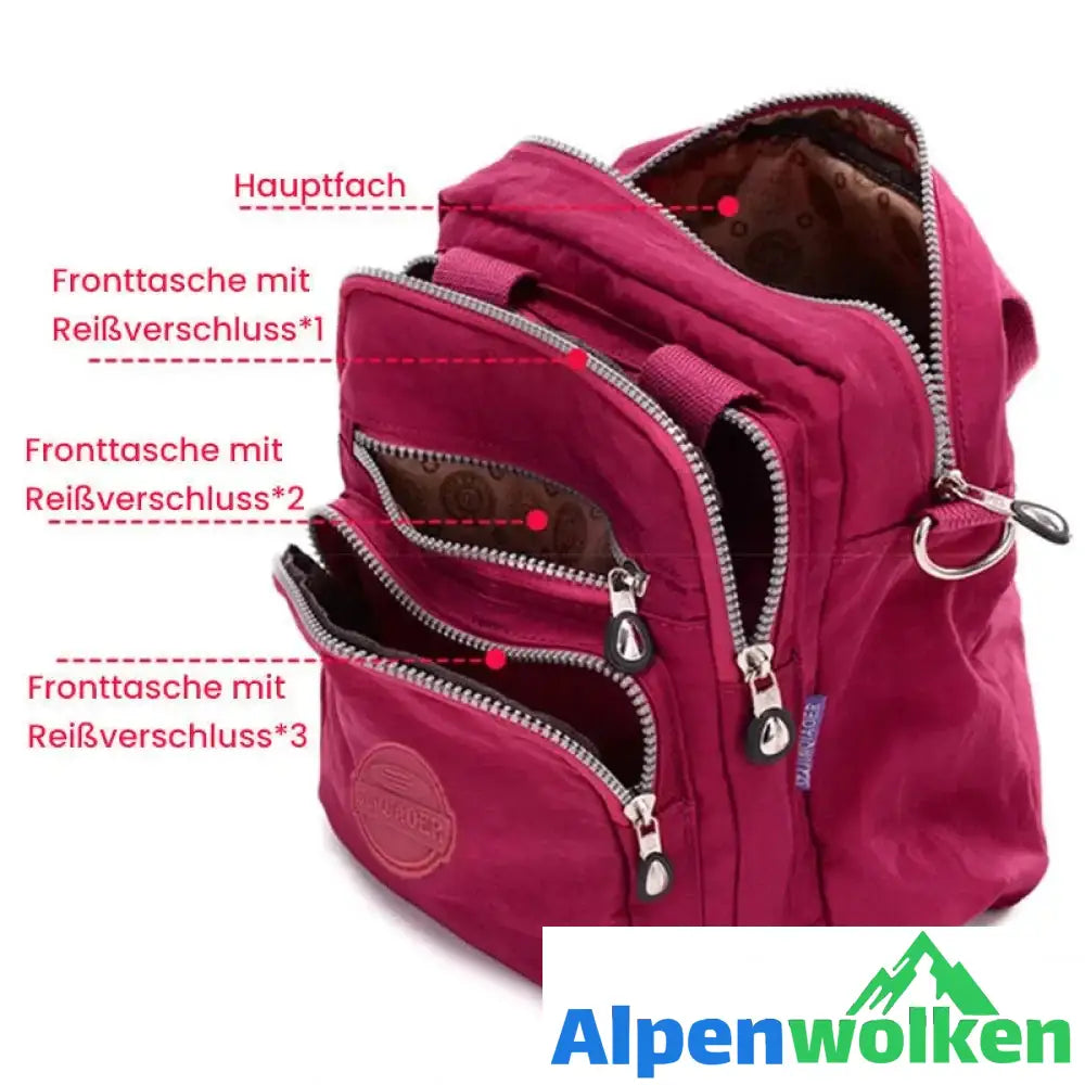 Alpenwolken - 3 in 1 wasserdichte, multifunktionale, lässige Umhängetasche