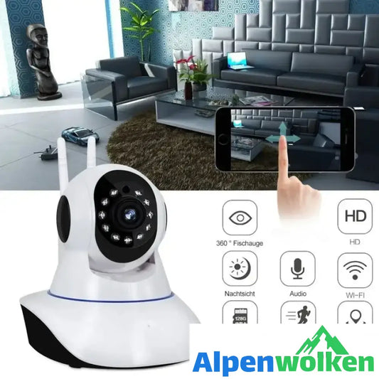 Alpenwolken - 360° Drehbare Drahtlose WiFi HD 720P IP-Kamera