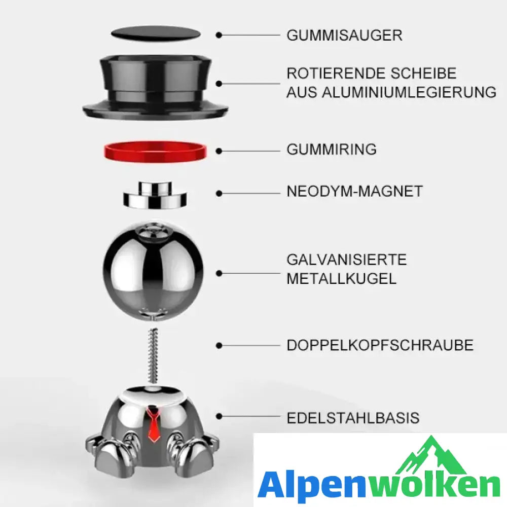 Alpenwolken - 360° drehbarer magnetischer Handyhalter