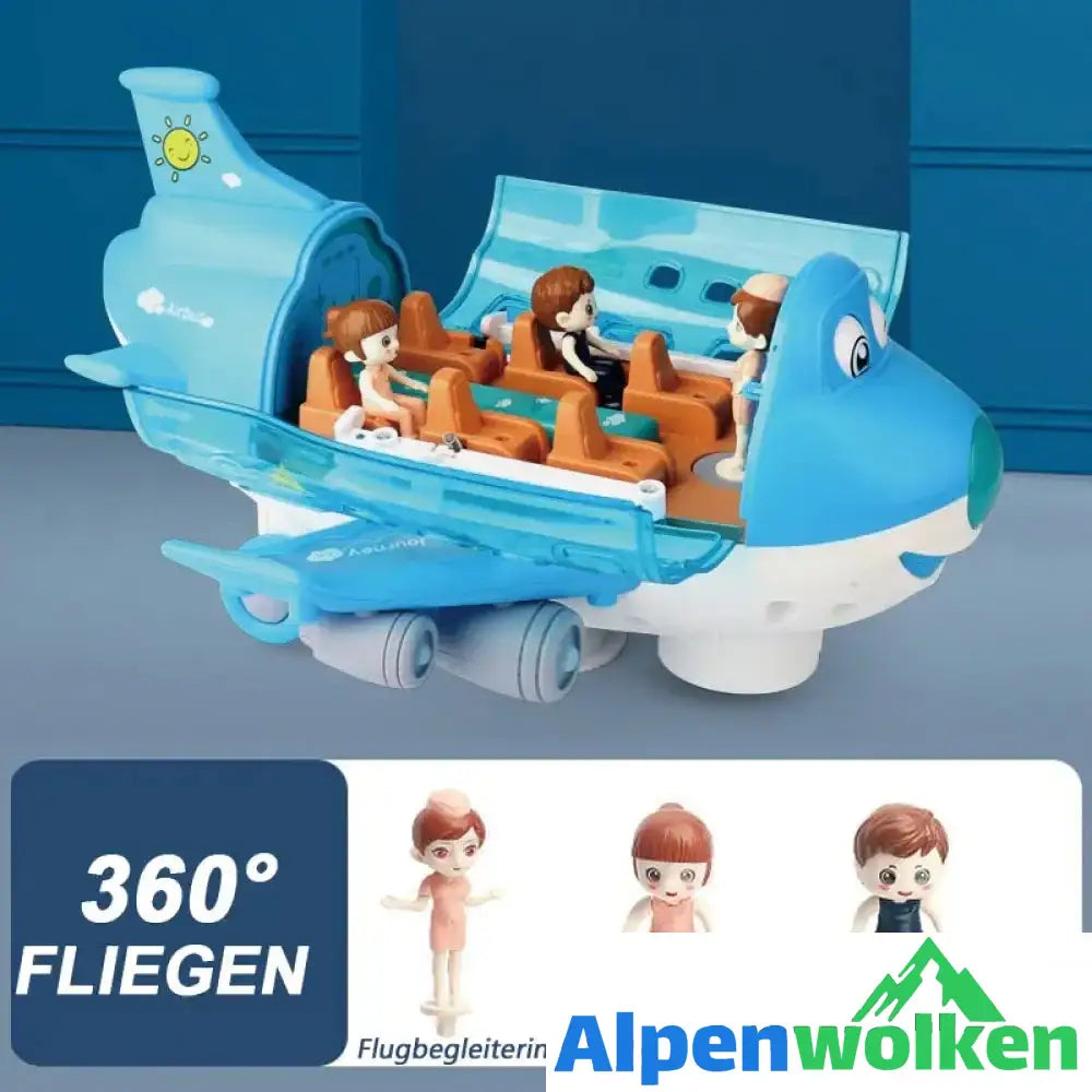 Alpenwolken - 360° drehbares elektrisches Flugzeugspielzeug | abschiedsgeschenk Kindertagesstätte blue