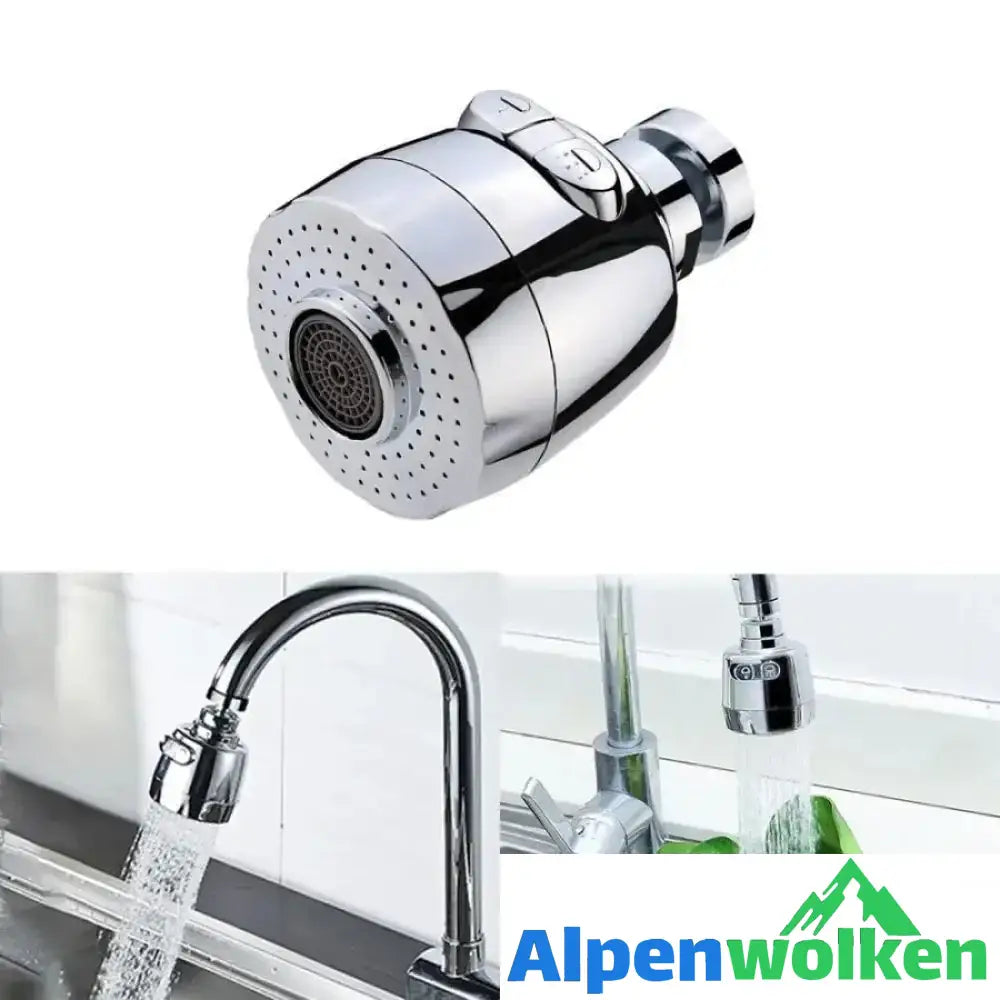 Alpenwolken - 360 Grad drehbar Anschluss Düse für Wasserhahn, ABS/Metall Metall