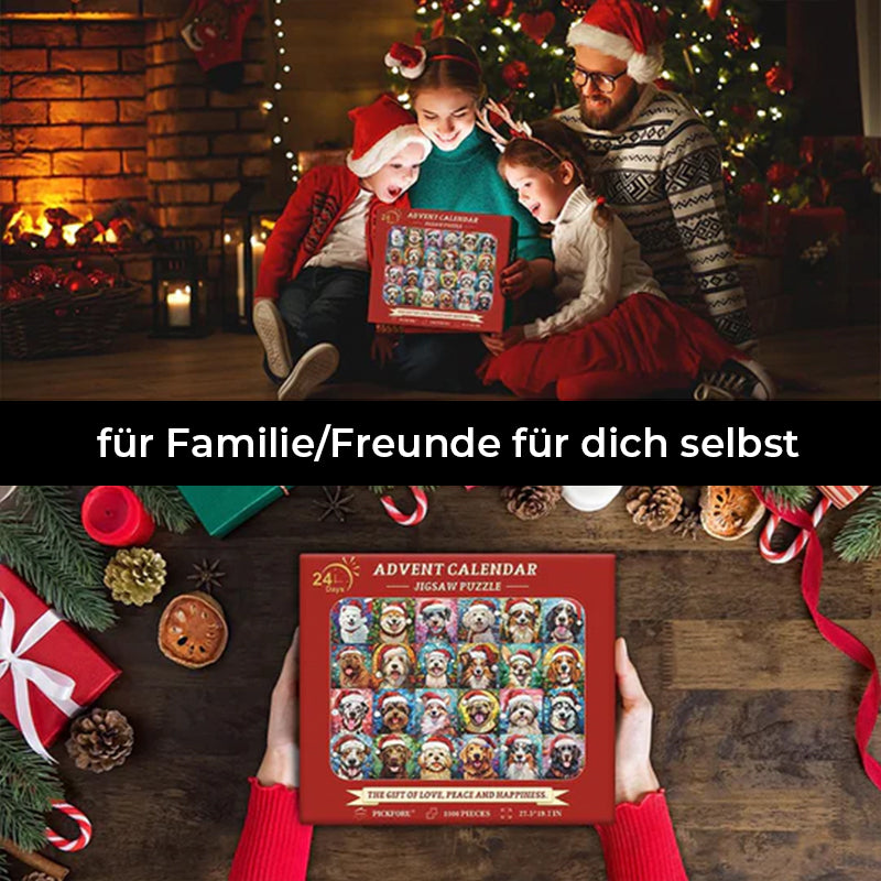 Alpenwolken - Frohe Weihnachten Hunde Puzzle 1000 Teile