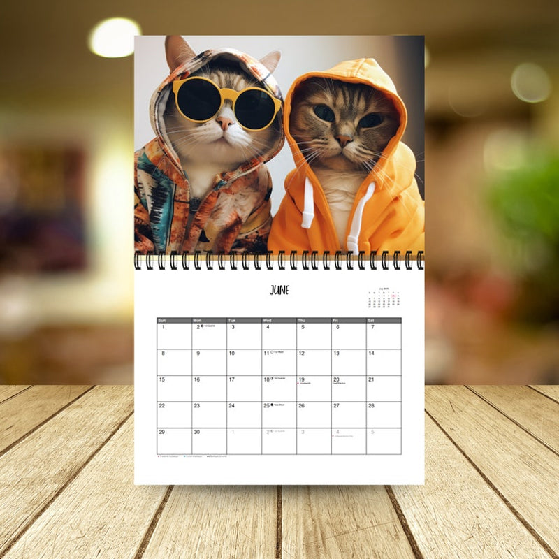 Alpenwolken - 2025 Stilvoller Katzenkalender/Geschenk für Katzenliebhaber