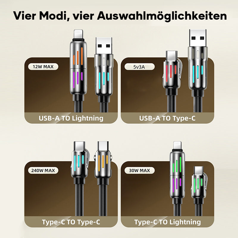 Alpenwolken - 240 W 4-in-1 USB-C-Kabel