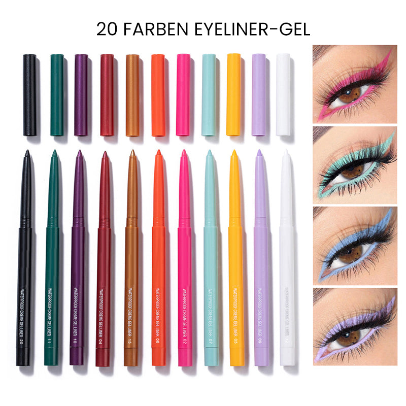 Alpenwolken - 20 Stück Farbiges Eyeliner-Stift-Set