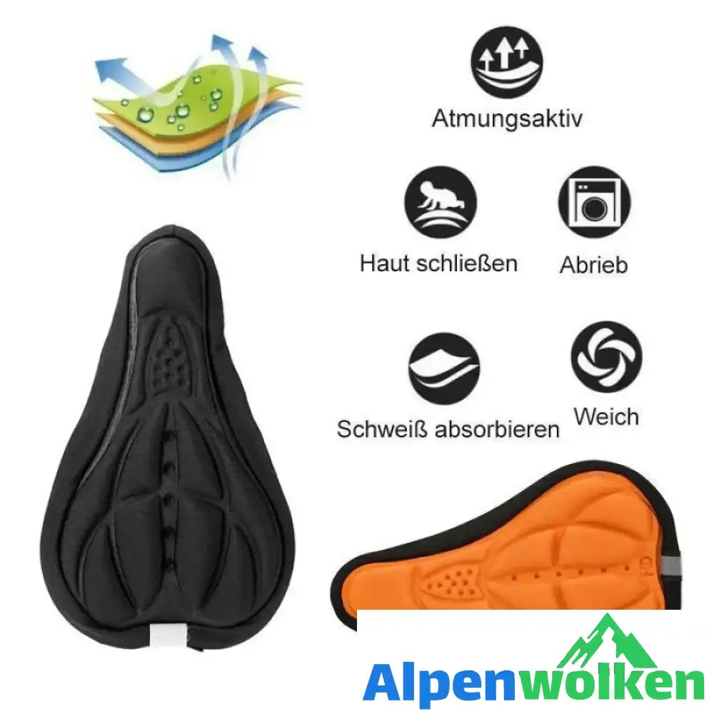 Alpenwolken - 3D Silikon Weicher Fahrrad Sattelbezug