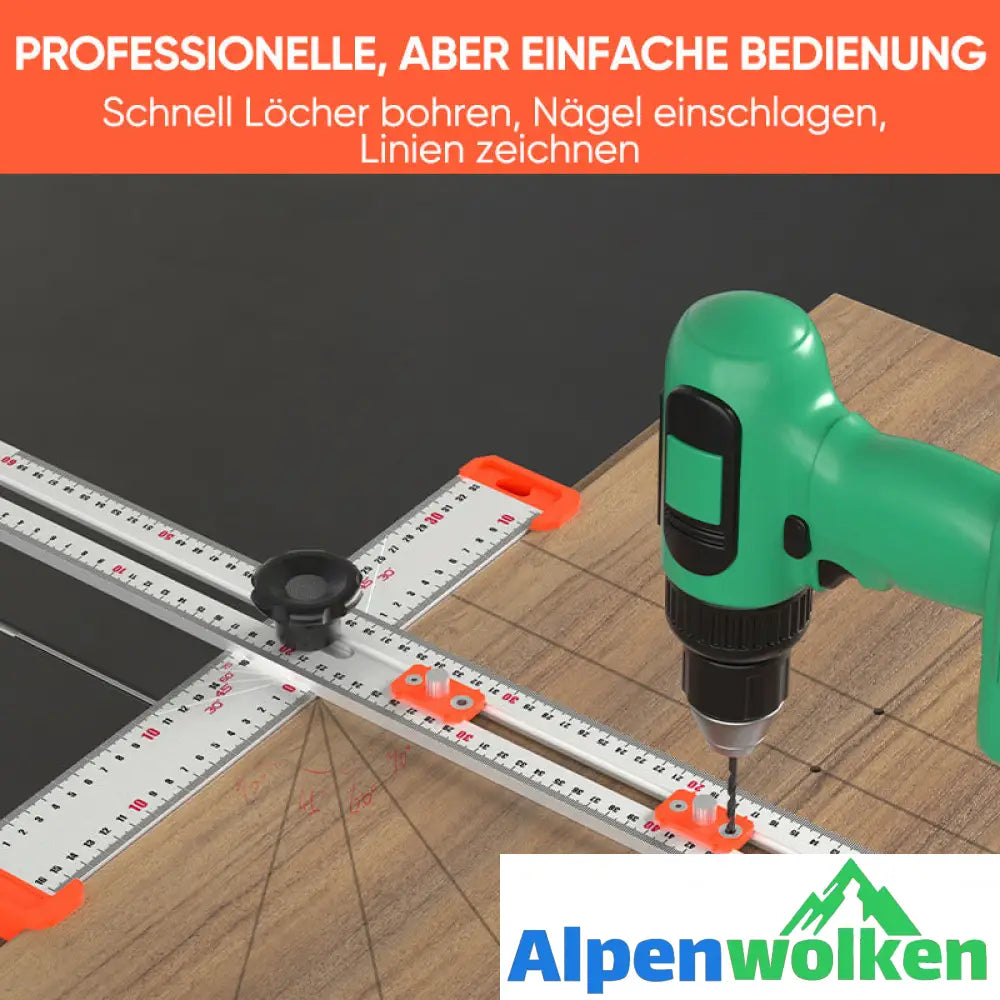 Alpenwolken - 4-IN-1 Bohrer-Positionierungslineal