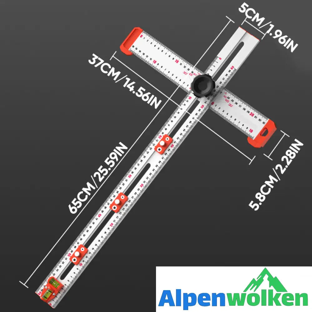 Alpenwolken - 4-IN-1 Bohrer-Positionierungslineal