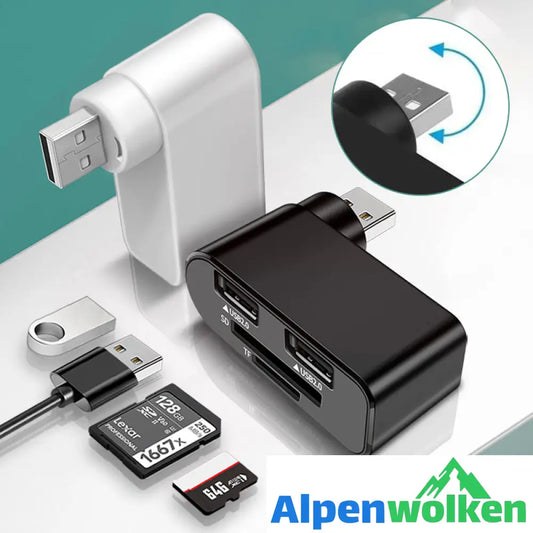 Alpenwolken - 4-in-1 drehbarer USB-Hub