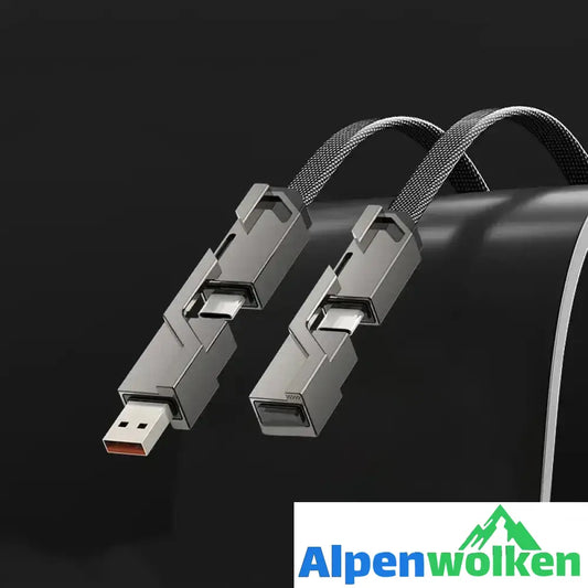 Alpenwolken - 4-in-1 geflochtenes Anti-Verwicklungs-Ladekabel