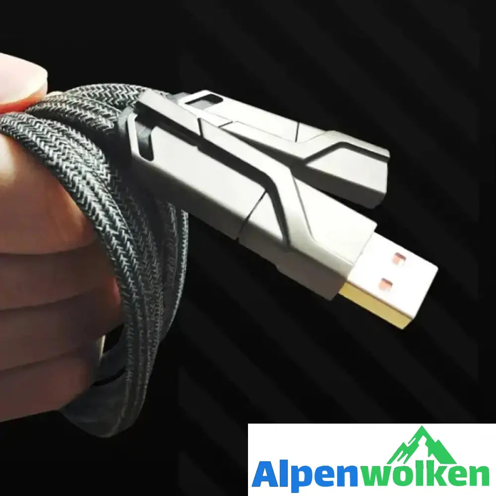 Alpenwolken - 4-in-1 geflochtenes Anti-Verwicklungs-Ladekabel