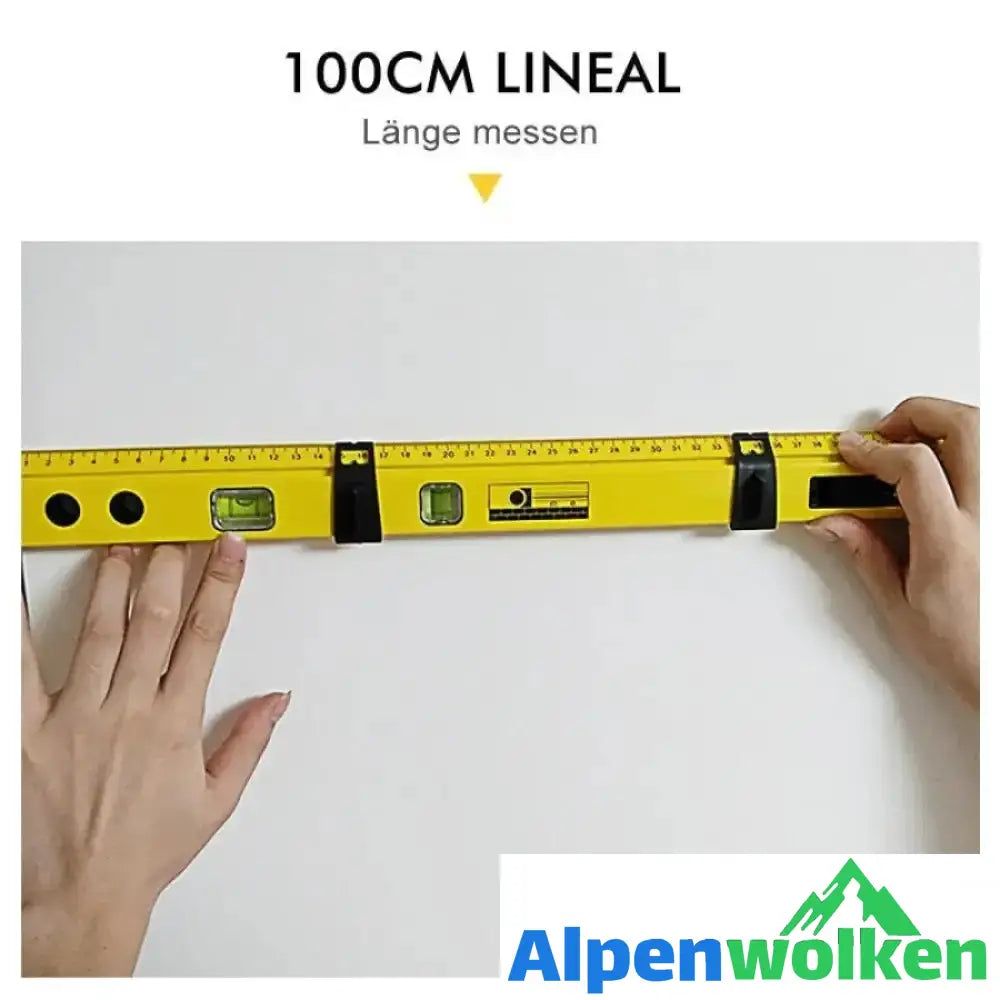 Alpenwolken - 4-in-1-Kompass-Winkelmesser aus Aluminiumlegierung