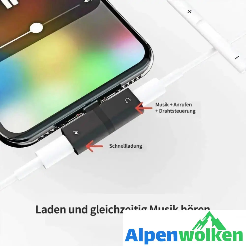 Alpenwolken - 4 in 1 Kopfhörer Blitzadapter für iPhone