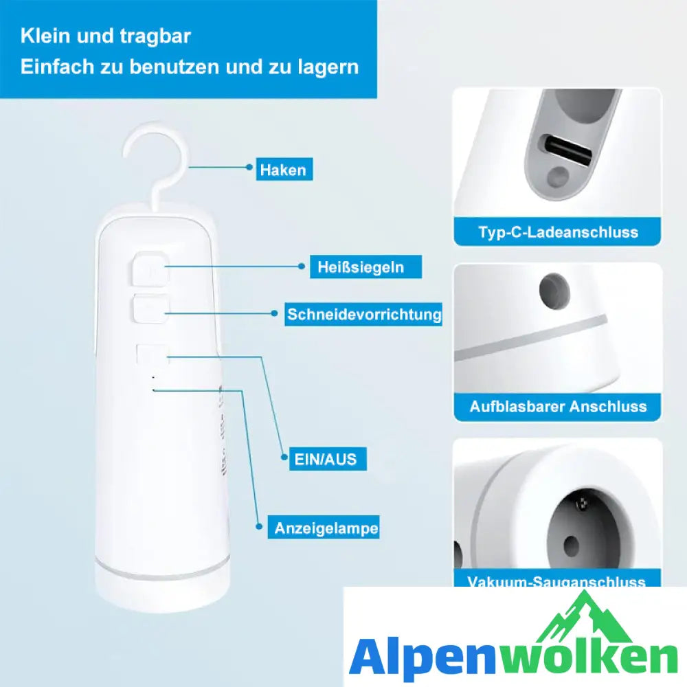 Alpenwolken - 4 in 1 tragbares elektrisches Vakuumversiegelungsgerät