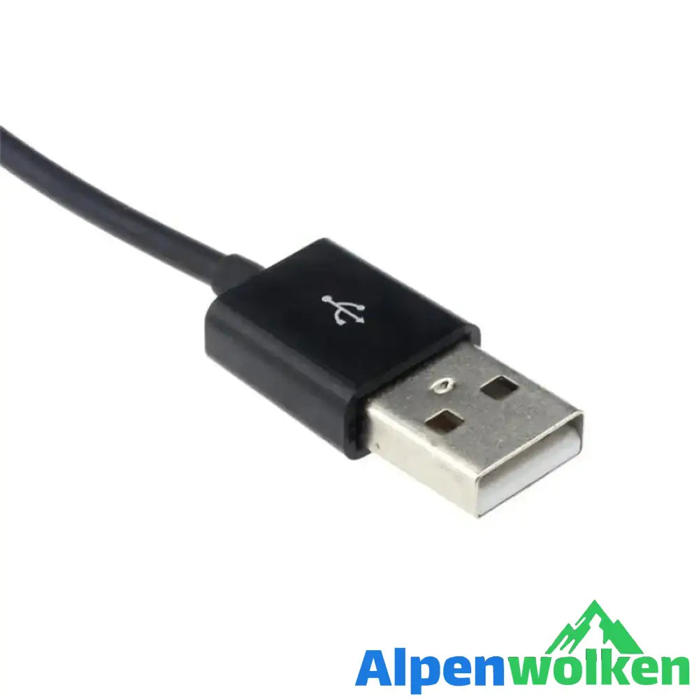 Alpenwolken - 4 Ports LED USB 3.0-Adapter-Hub Ein- / Ausschalter für PC Laptop BK (4 USB-Ports-Hubadapter, Schwarz)