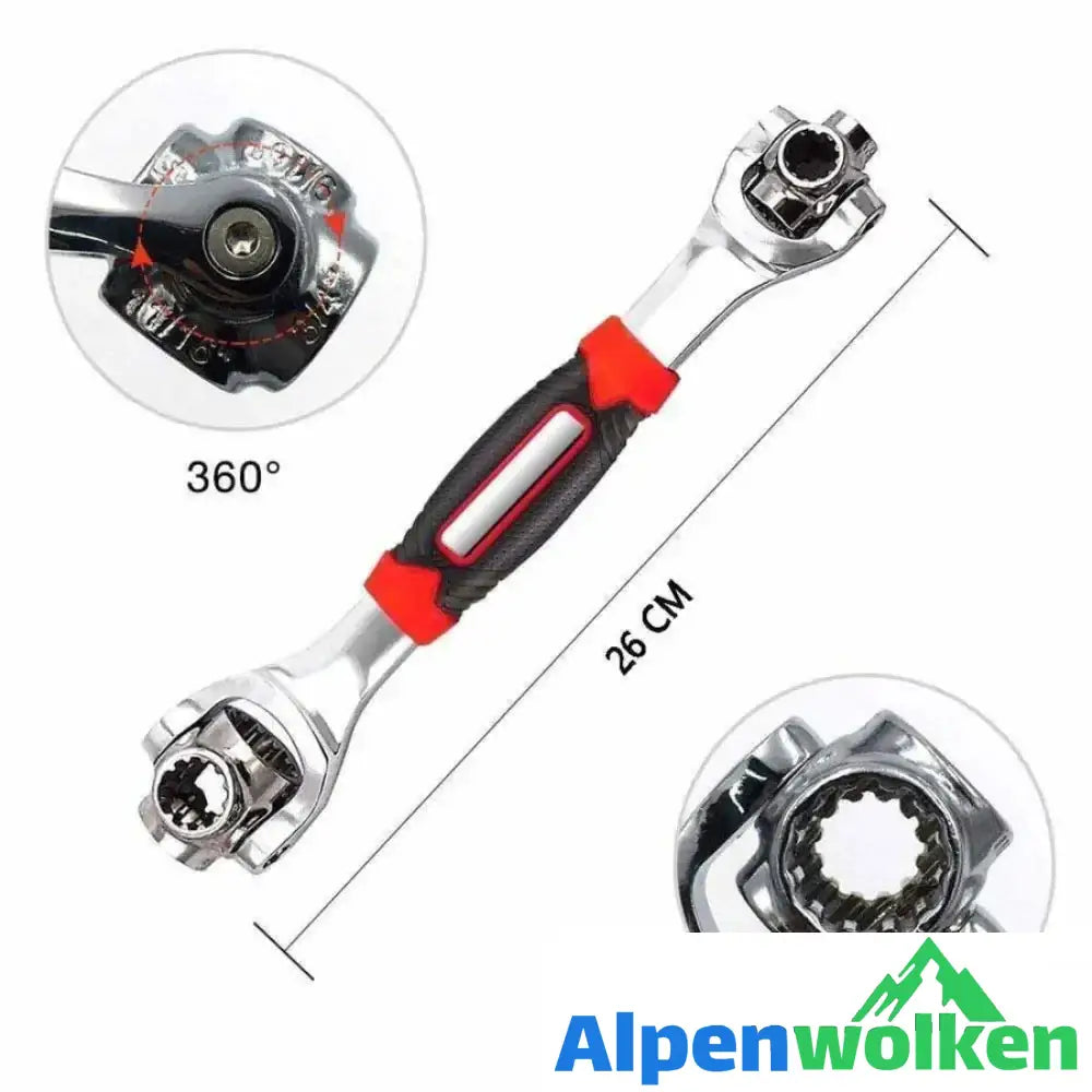 Alpenwolken - 48-in-1 Tiger Schraubenschlüssel Universalschlüssel