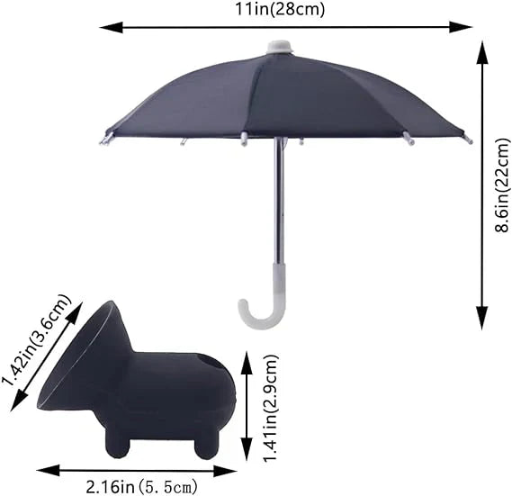 Alpenwolken - Handy-Regenschirm-Saugnapf-Ständer für Sonne