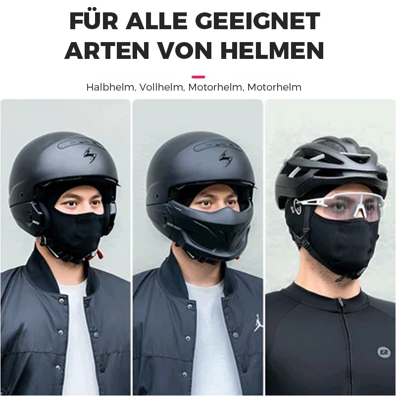 Alpenwolken - Gesichtsschutz-Fahrradhaube aus Eisseide