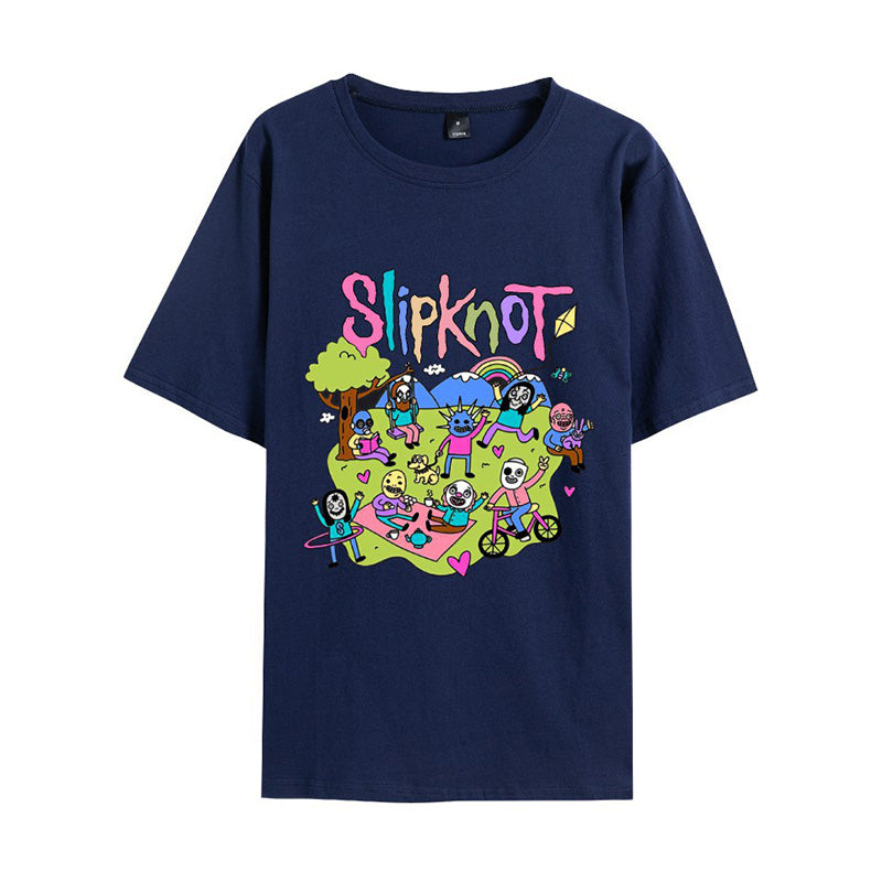 Alpenwolken - Slipknot – T-Shirt mit Aufdruck „Happy Times“