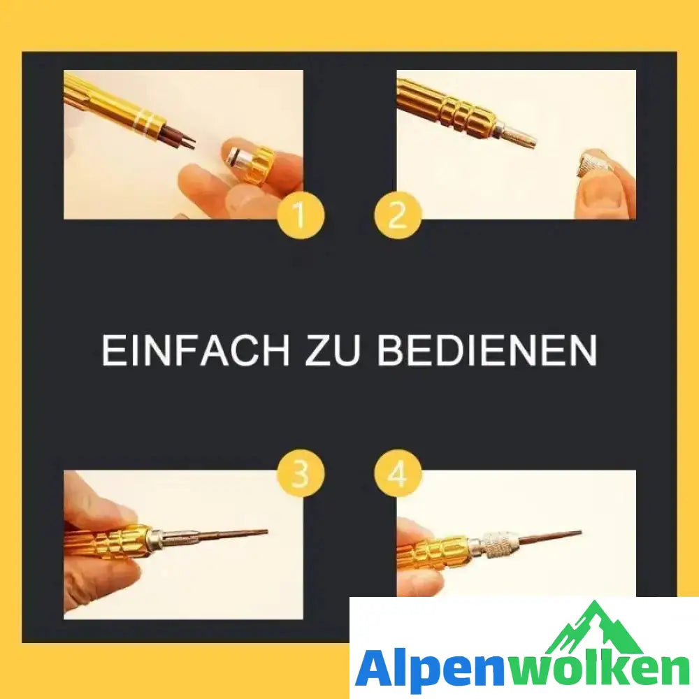 Alpenwolken - 5 in 1 Präzision Torx-Schraubendreher-Magnetsatz Handy-Uhr-Reparatur-Werkzeugsatz