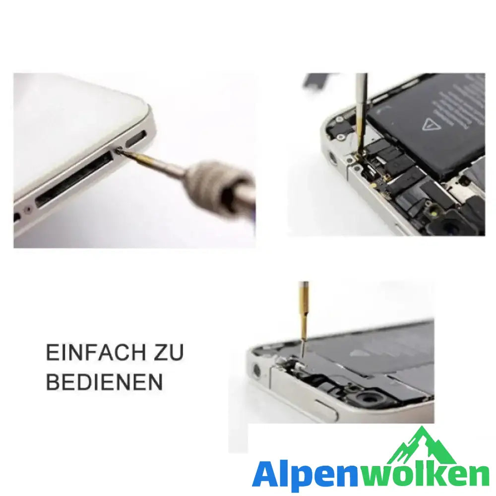 Alpenwolken - 5 in 1 Präzision Torx-Schraubendreher-Magnetsatz Handy-Uhr-Reparatur-Werkzeugsatz