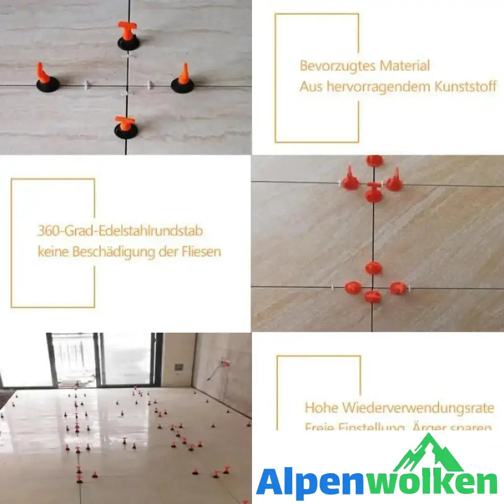 Alpenwolken - 50 PCS Fliesen Nivelliersystem Satz