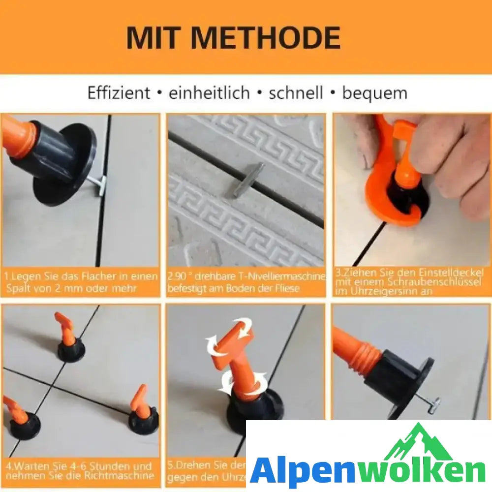 Alpenwolken - 50 PCS Fliesen Nivelliersystem Satz