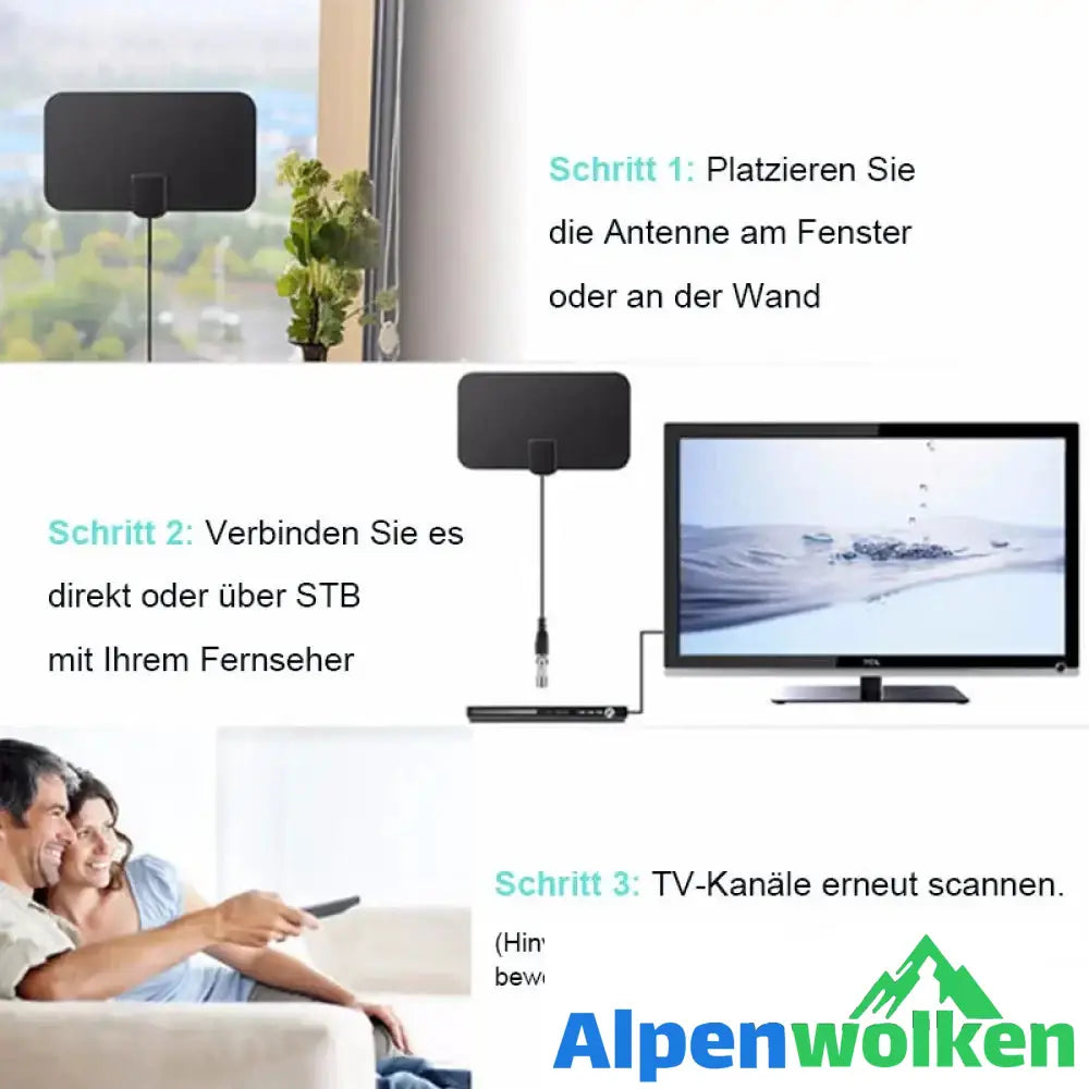 Alpenwolken - 🎁50% Rabatt🔥2023-Upgrade DIGITALE HDTV-ANTENNE 4K