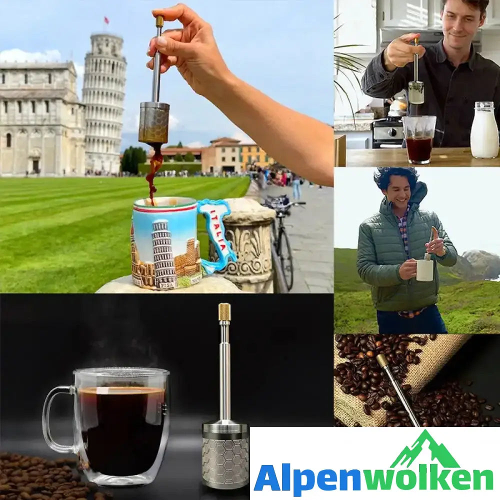 Alpenwolken - ☕50% Rabatt☕Manueller Kaffeefilter aus rostfreiem Stahl