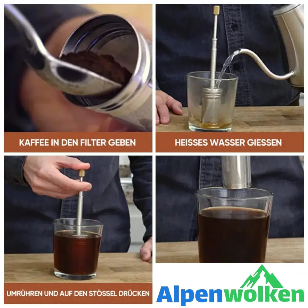 Alpenwolken - ☕50% Rabatt☕Manueller Kaffeefilter aus rostfreiem Stahl