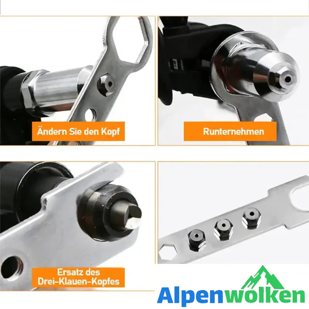 Alpenwolken - 【🔥50% RABATT 🔥】Professionelles Nietpistolen-Adapter-Kit 🛠Mit 4 Stk. Verschiedene Düsenschrauben