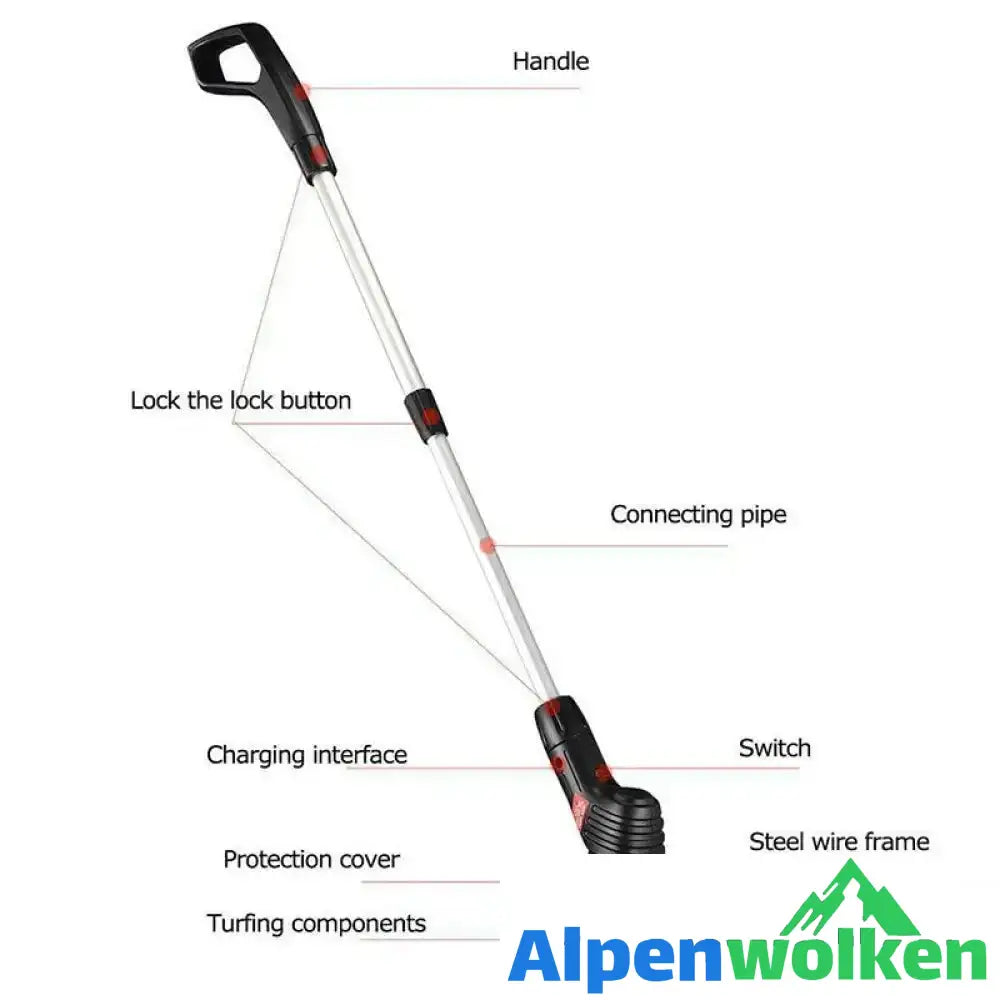 Alpenwolken - 🔥50% Rabatt🏡Tragbarer intelligenter kabelloser elektrischer Rasenmäher/Trimmer & Edge