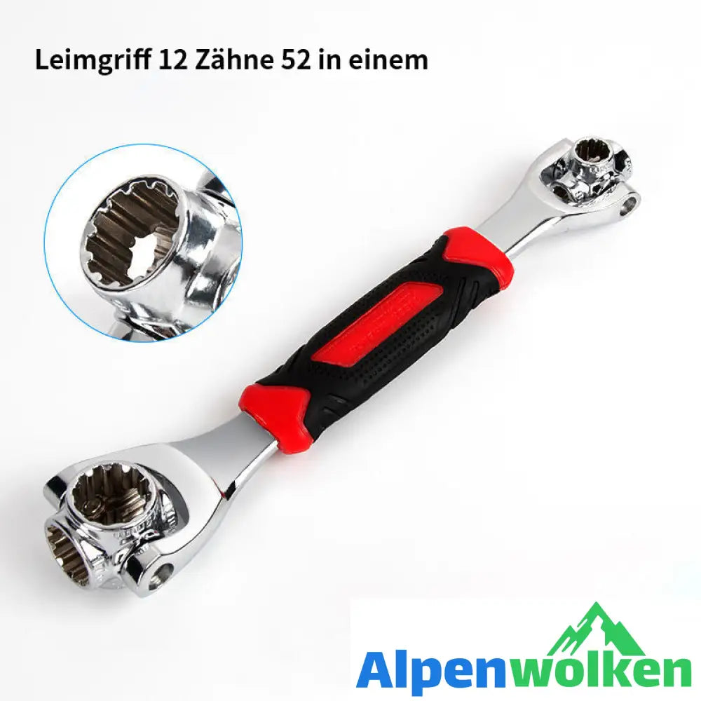 Alpenwolken - 52in1Universal 360° drehbarer Kopf Gummigriff Steckschlüssel Nicht magnetisch