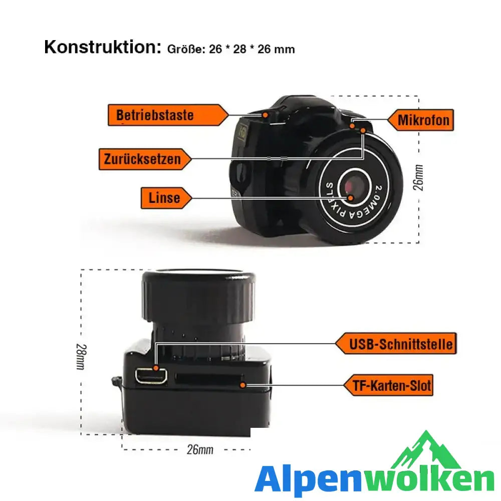 Alpenwolken - 📸55% Rabatt📸Mini-DV/DVR-Kamera