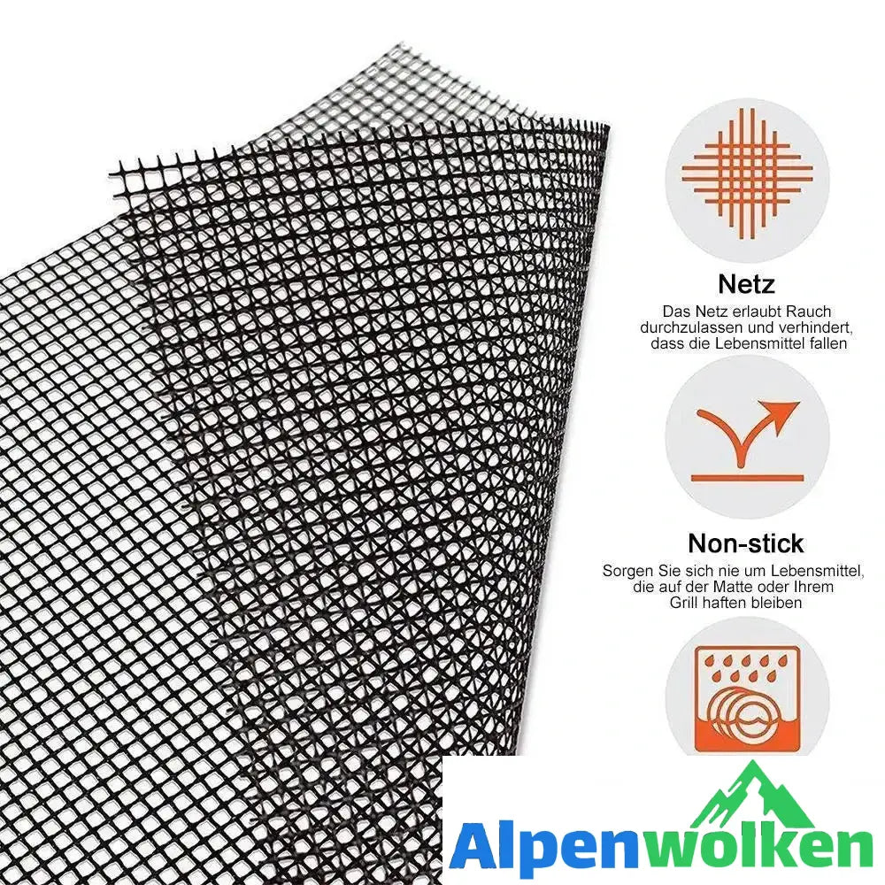 Alpenwolken - 🔥55% Rabatt🔥Teflon Netz Grillmatte antihaft wiederverwendbar, eckig 33x40 cm, 1/3 pc