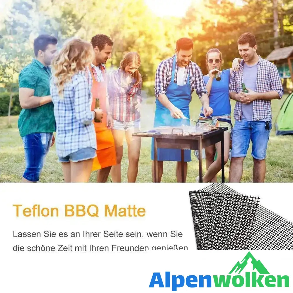 Alpenwolken - 🔥55% Rabatt🔥Teflon Netz Grillmatte antihaft wiederverwendbar, eckig 33x40 cm, 1/3 pc