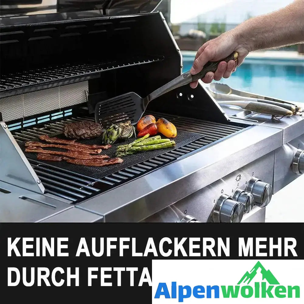 Alpenwolken - 🔥55% Rabatt🔥Teflon Netz Grillmatte antihaft wiederverwendbar, eckig 33x40 cm, 1/3 pc