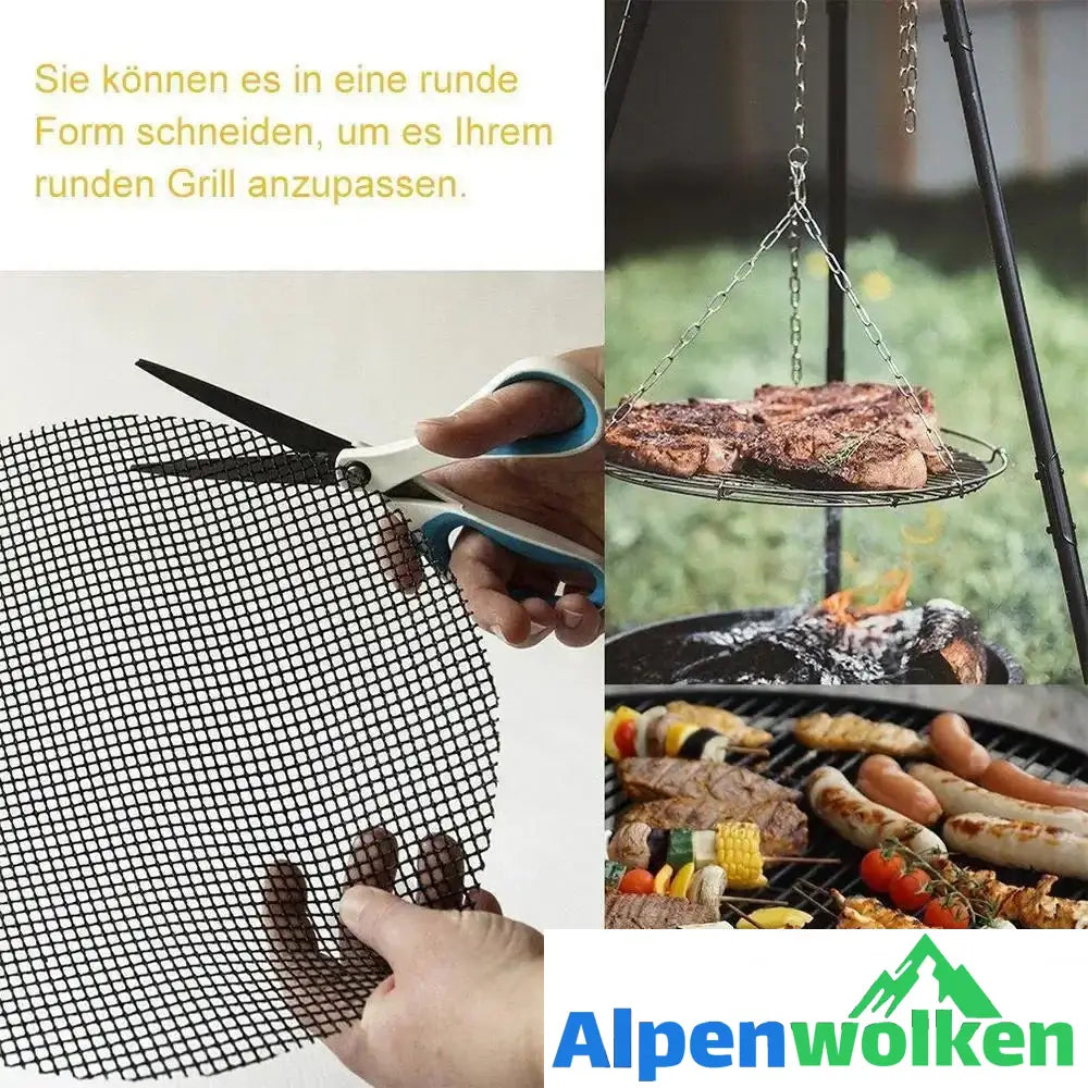 Alpenwolken - 🔥55% Rabatt🔥Teflon Netz Grillmatte antihaft wiederverwendbar, eckig 33x40 cm, 1/3 pc