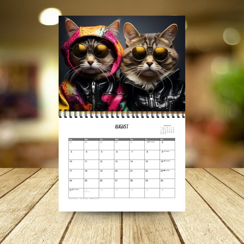 Alpenwolken - 2025 Stilvoller Katzenkalender/Geschenk für Katzenliebhaber