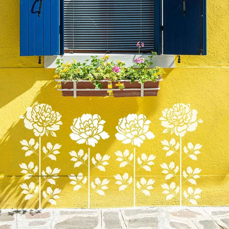 Alpenwolken - 🔥DIY-Dekoration🌻 - Gartenzaun große Blumen-Zeichenschablonen