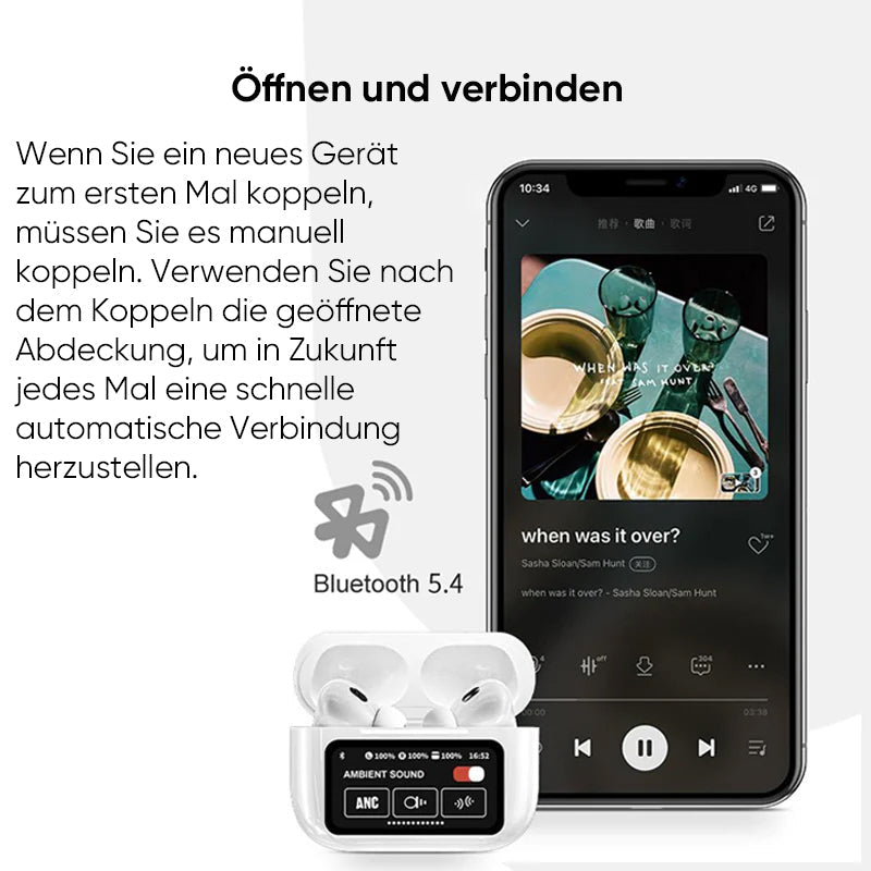 Alpenwolken - Bluetooth-Ohrhörer mit Geräuschunterdrückung