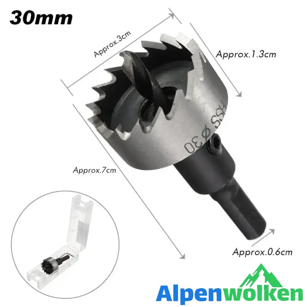 Alpenwolken - 5PCS Carbide Spitze HSS Bohrer Lochsäge Set Edelstahl Metall Legierung 16-30mm