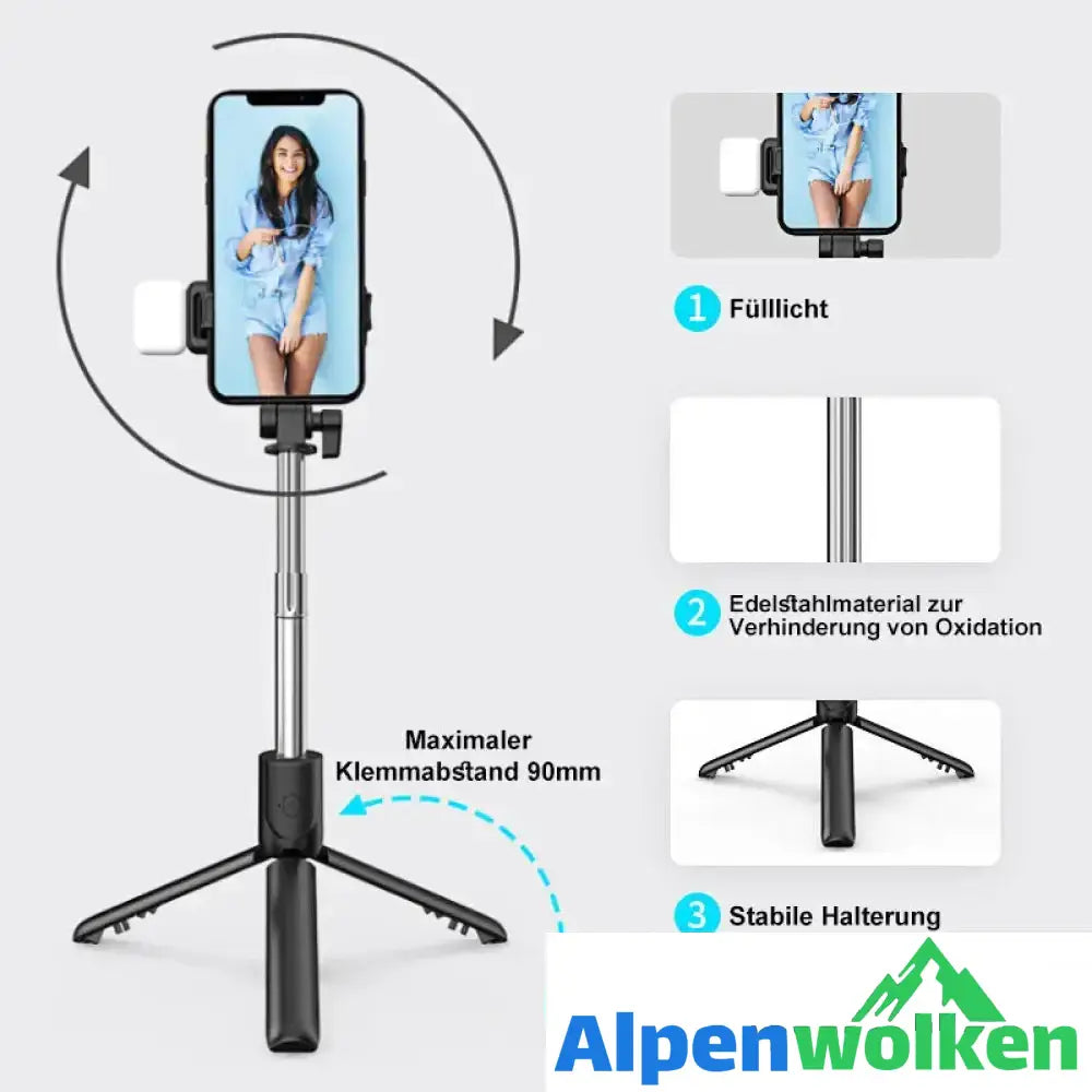 Alpenwolken - 6 in 1 kabellose Bluetooth-Handyhalterung