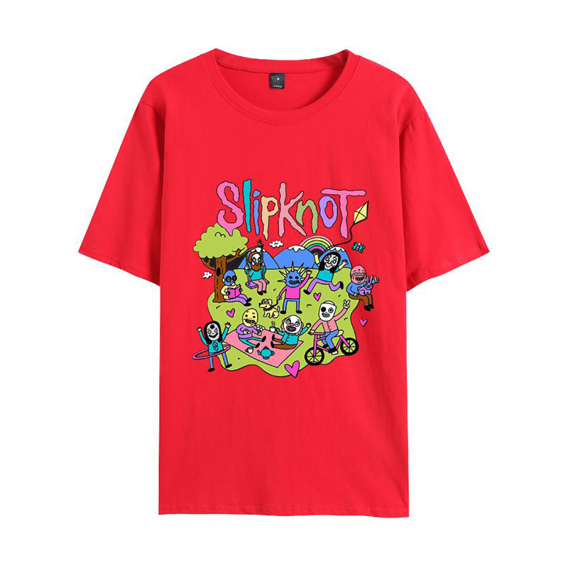 Alpenwolken - Slipknot – T-Shirt mit Aufdruck „Happy Times“