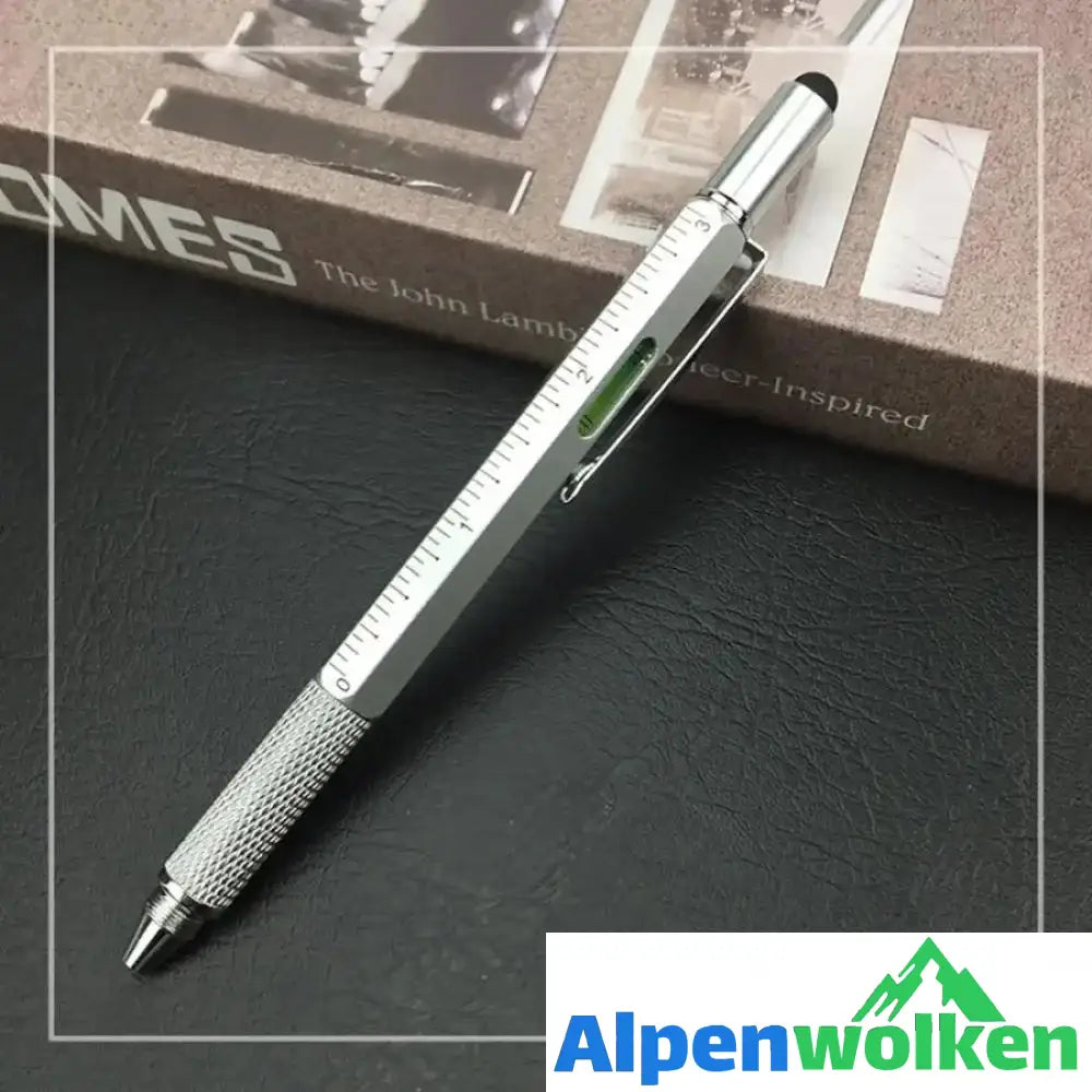 Alpenwolken - 7-in-1 Multifunktionaler Schraubendreher-Stift Silber